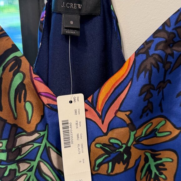 NWT J Crew 100% Silk Blouse in Size 8 - Picture 5 of 7